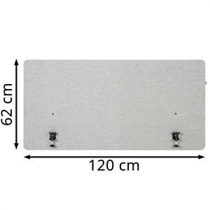 Produktbild für Tischtrennwand hJh-OFFICE 891008, hellgrau