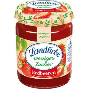 Fruchtaufstrich Landliebe weniger Zucker, Erdbeeren