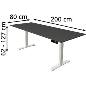 Produktbild für Schreibtisch Kerkmann Move 1 stable, anthrazit / weiß