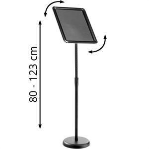 Produktbild für Infoständer Böttcher-AG aus Aluminium, schwarz, A4