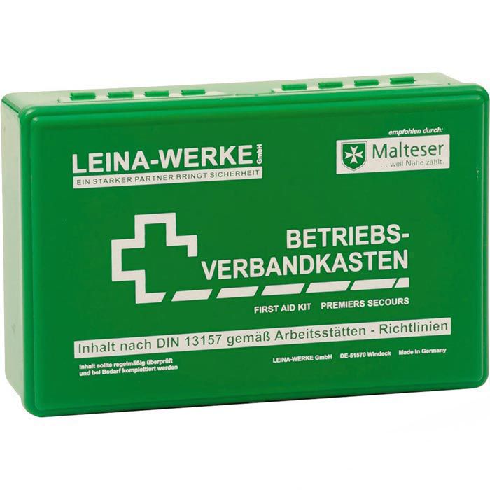 Leina-Werke Verbandskasten, Füllung nach DIN 13157, grün – Böttcher AG