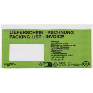 Lieferscheintaschen docuFIX Paper, DIN lang