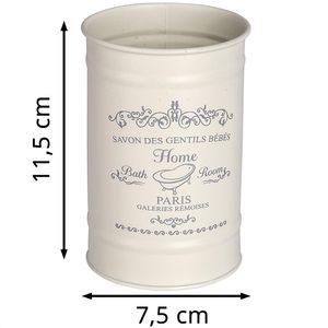 Produktbild für Zahnputzbecher Wenko Home, creme, aus Metall