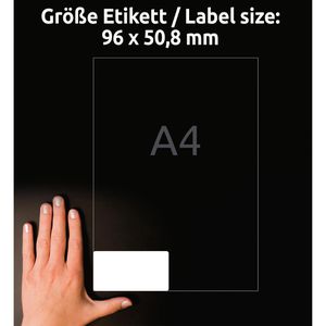 Produktbild für Versandetiketten Zweckform J4722-25, transparent