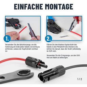 Produktbild für Solarstecker Absina 910004 MC4 Stecker &amp; Buchse