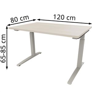 Produktbild für Schreibtisch fm-Büromöbel fm69, akazie / silber