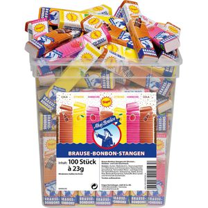 Brausebonbons Ahoj-Brause im Eimer, 100 Stangen