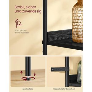 Produktbild für Bücherregal Vasagle LLS124B56, schwarz