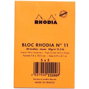 Produktbild für Notizblock Rhodia 11200C, orange, A7