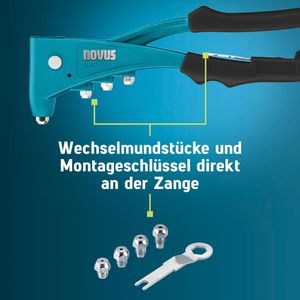 Produktbild für Blindnietzange Novus-Tools N-30, 032-0055, Set