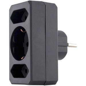 Produktbild für Steckdosenadapter REV-Ritter schwarz