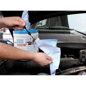 Produktbild für Putztuchrolle Wipex Work, 55206E, aus Zellstoffvlies, blau