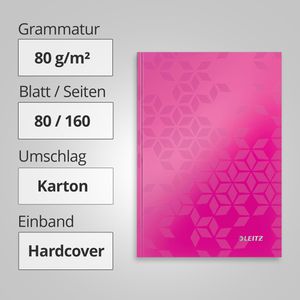 Produktbild für Notizbuch Leitz WOW, 46281023, Karton Hardcover