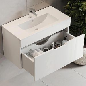 Produktbild für Waschtisch Vicco Stefanie, hängend, weiß