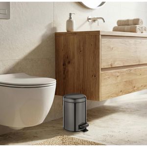 Produktbild für Mülleimer Wenko Leman, schwarz