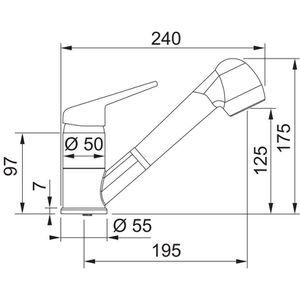 Produktbild für Küchenarmatur Franke Novara Plus, chrom