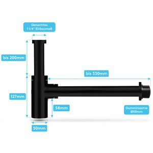 Produktbild für Siphon Bächlein Design für Waschbecken