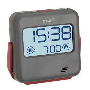 Produktbild für Wecker TFA 60.2031.10 Buzz grau, digital