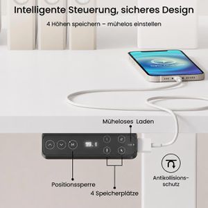 Produktbild für Schreibtisch FlexiSpot E7W 2026, weiß / weiß