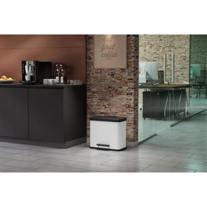 Produktbild für Mülleimer Hailo Öko trio Plus L, weiß