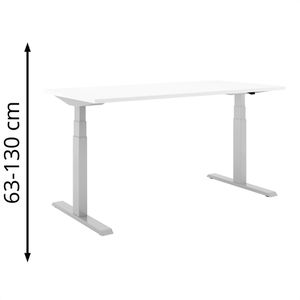 Produktbild für Schreibtisch Actiforce Pro 670SLS, weiß / silber