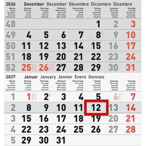 Produktbild für 4-Monatskalender Rido-Ide 7033430007, Kombi, Jahr 2027