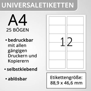 Produktbild für Universaletiketten Herma 10010, weiß