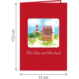 Produktbild für Abschiedskarte papercrush 3D, Ruhestand - Strandkorb