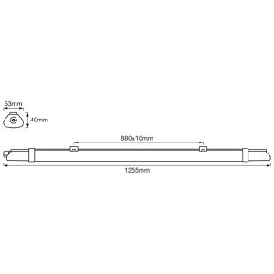 Produktbild für Feuchtraumleuchte OSRAM Integrated Slim, LED mit 18 Watt