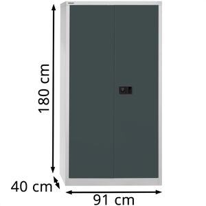Produktbild für Werkzeugschrank Bisley E722A03G, aus Metall, grau / anthrazit
