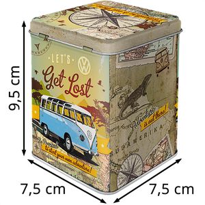 Produktbild für Teedose Nostalgic-Art VW Bulli Lets Get Lost, aus Metall