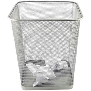Produktbild für Papierkorb D.RECT 110785, silber
