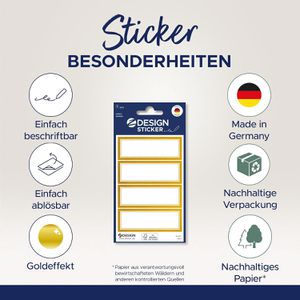 Produktbild für Sticker Zweckform Z-Design 51058, Goldrahmen