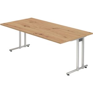 Schreibtisch Hammerbacher N-Serie, asteiche / silber