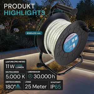 Produktbild für Lichtschlauch Luxula LX700112, LED, neutralweiß