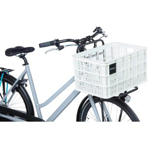Produktbild für Fahrradkorb Basil Fahrradkiste L, weiß, Kunststoff, 40 l