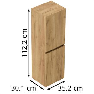 Produktbild für Bad-Hängeschrank Posseik Limes, eiche gold