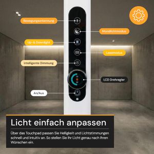 Produktbild für Stehlampe Enovalite ELED700112, LED, weiß, 199 cm