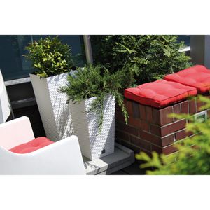 Produktbild für Übertopf Prosperplast Rato Square, weiß, 27 x 50 x 27 cm