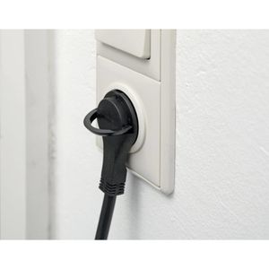 Produktbild für Einbausteckdose Unitec 302626, silber, mit 1,5 m Kabel