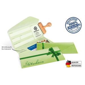 Produktbild für Gutscheinkarte notizblock24 Green Surprise, 19x9cm