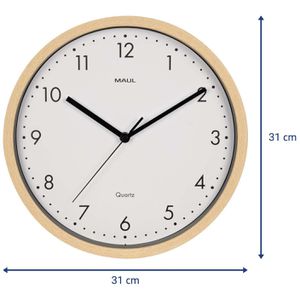 Produktbild für Wanduhr Maul Maulgrain, Kunststoff, analog, Quarzuhr