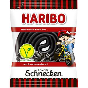 Produktbild für Lakritz Haribo Lakritzschnecken, süß &amp; würzig, 100 Stück