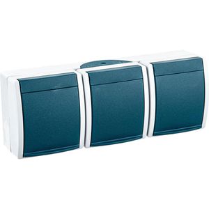 Produktbild für Steckdose Busch-Jaeger Ocean 2300/3 EW-53, IP44, Aufputz