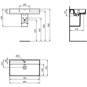 Produktbild für Waschbecken Ideal-Standard Strada II, aus Keramik