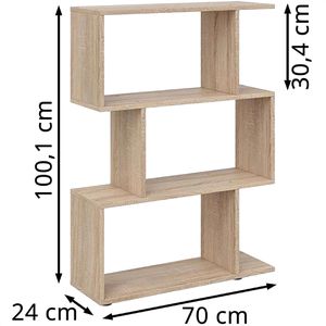 Produktbild für Bücherregal Vicco Levio, sonoma eiche