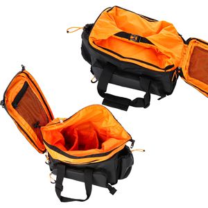 Produktbild für Gepäckträgertasche Basil Miles XL MIK2.0, schwarz-orange