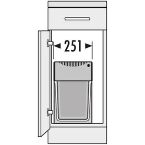 Produktbild für Einbaumülleimer Hailo AS Tandem 24/7, 3666111