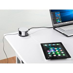 Produktbild für Einbausteckdose Böttcher-AG mit 1,5 m Kabel, versenkbar