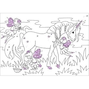 Produktbild für Malbuch Tessloff Glitzerzauber Malblock Einhörner